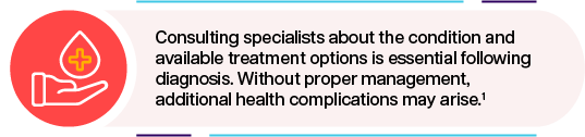 Consulting specialists about the condition and available treatment options is essential following diagnosis. Without proper management, additional health complications may arise.