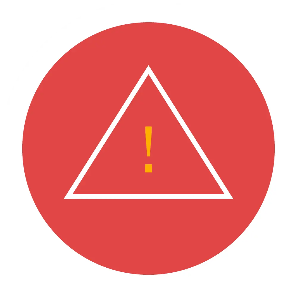 Un icono de señal de advertencia